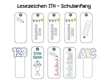 ITH Stickserie - Lesezeichen Schulkind bis 2025